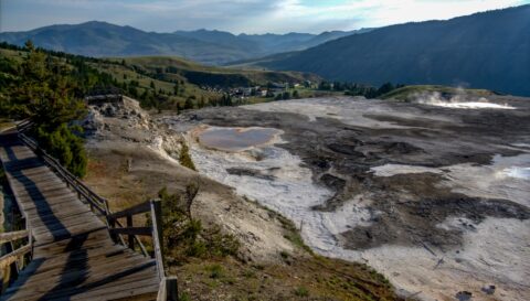 Overlook At Mammoth Hot Springs, Yellowstone National Park, WY