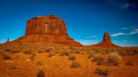Merrick Butte Between Mittens In Monument Valley, AZ