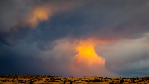 Mushroom Cloud Over Slickrock, Moab, UT