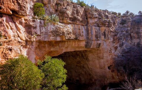 Natural Entrance To Giant Cave In Carlsbad Cavern National Park, NM