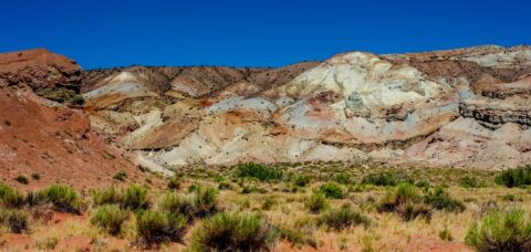 Driving Off Road Around  Factory Butte, Scenic Byway 24, UT