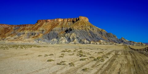 Formation Next to Factory Butte, Scenic Byway 24, UT