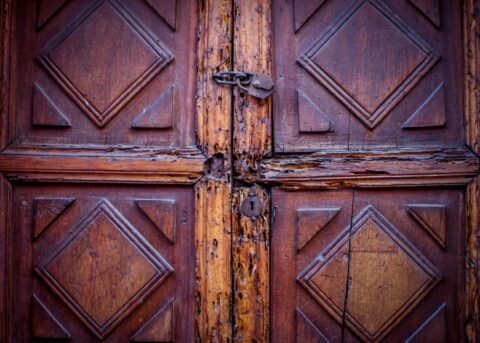 Old Door In Monasterio de Santa Catalina, Arequipa, Peru