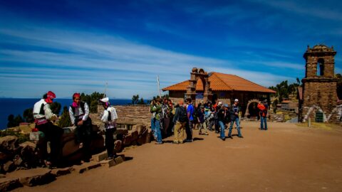Plaza De Armas On Isla Taquile, Lake Titicaca, Peru