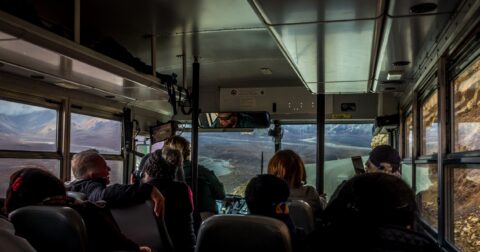 On The Bus Tour To Eielson Visitor Center In Denali National Park, AK