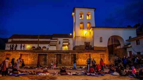 Outdoor Craft Market In Chinchero, Sacred Valley, Peru