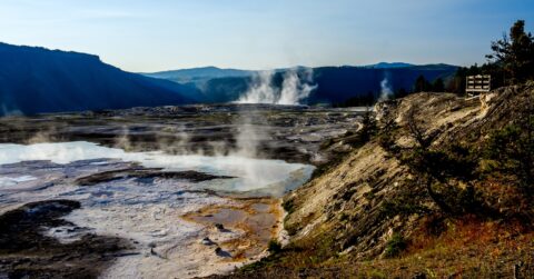 Overlook At  Mammoth Hot Springs, Yellowstone National Park, WY