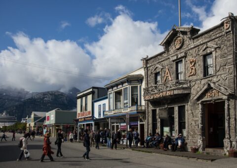 Picturesque Visitor Center On Broadway Street In Skagway, AK