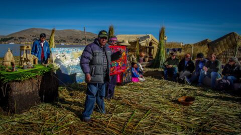 Presentation Of Hand Made Art On Uros Islands, Lake Titicaca, Peru