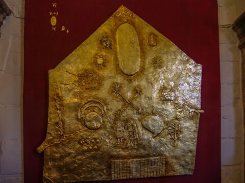 Qurikancha, Gold Inca Astronomical Map at Temple of The Sun, Cusco, Peru