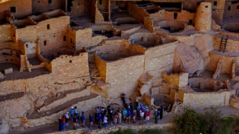 Ranger Explains Ruins At Cliff Palace In Mesa Verde National Park, CO