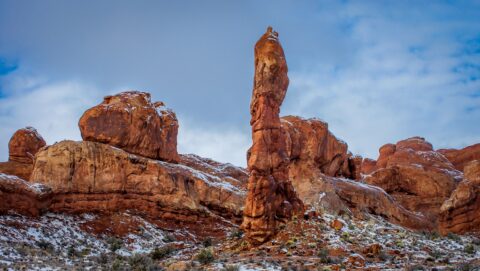 Rock Pinnacles In Arches National Park, Moab, UT