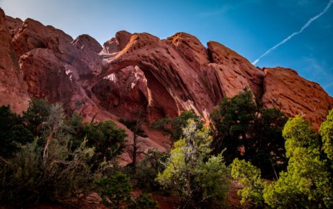 Saddle Arch In Upper Muley Twist Canyon, Capitol Reef National Park, UT