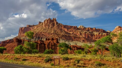 Scenic Drive In Capitol Reef National Park, UT