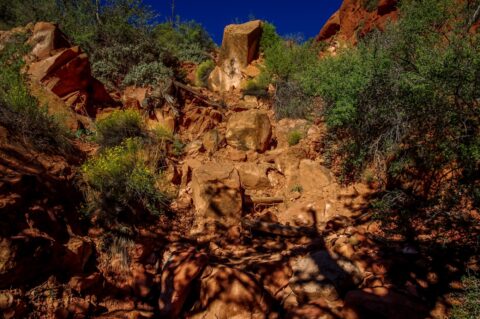 Scrambled Steep Section of Trail to the Subway, Zion National Park, UT