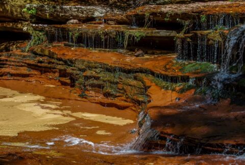 Slippery Cascades Rock Surface near the Subway, Zion National Park, UT
