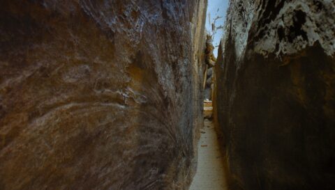 Slot Passage Of Joint Trail, Chesler Park, Needles, Canyonlands National Park, UT