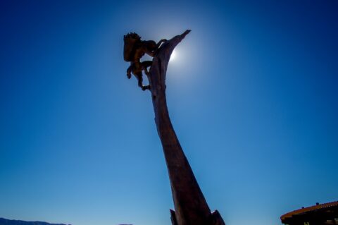 Statue At The Entrance To Visitor Center In Mesa Verde National Park, CO