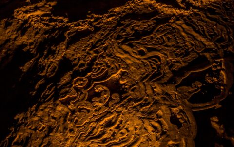 Strange Ornaments On The Floor Near The Lake In Carlsbad Cavern National Park, NM