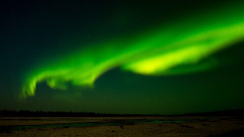 Strong Appearance Of Aurora Borealis Over Gestle River, AK