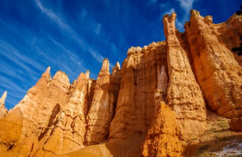 Wall Of Big Hoodoos In Bryce Canyon National Park, UT