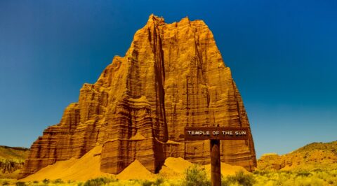 Temple Of The Sun  In Lower Cathedral Valley, UT