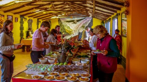 After Long Travel Through High Andes, Time For Dinner In Urinsaya Restaurant, Chivay, Peru