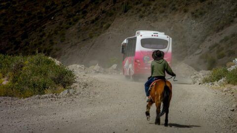 Tourists And Locals In Colca Canyon, Peru