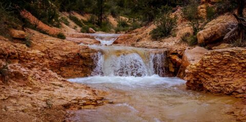 Tropic Ditch Falls at Pink Cliffs, Bryce Canyon National Park, UT