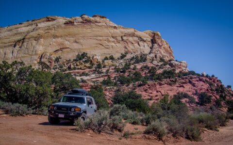 Upper Twist Muley Canyon, Parking At The Trailhead To Strike Valley Overlook, Capitol Reef National Park, UT