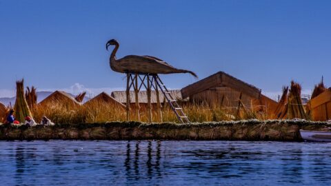 Watchtower On Uros Islands, Lake Titicaca, Peru