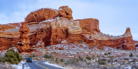 Winter Scenery In Arches National Park, Moab, UT