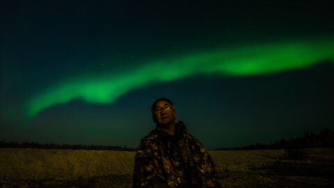 rrasha And Aurora Borealis At Gestle River, AK