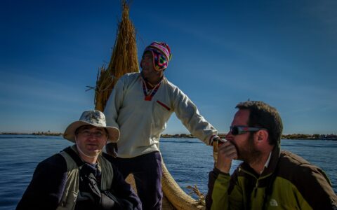 rrasha On The Reed Boat From Uros Islands, Lake Titicaca, Peru