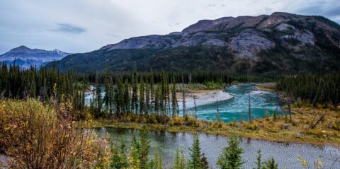 Alaska Highway Scenery Along Toad River, BC