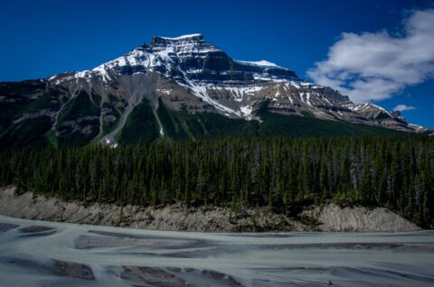 Big Bend Along Highway 93 In Jasper National Park, AB