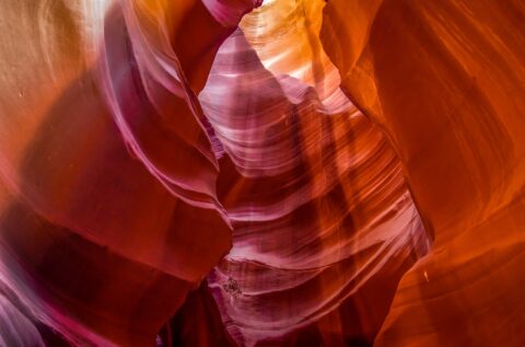Changes Of Colors In Upper Antelope Slot  Canyon, Page, AZ