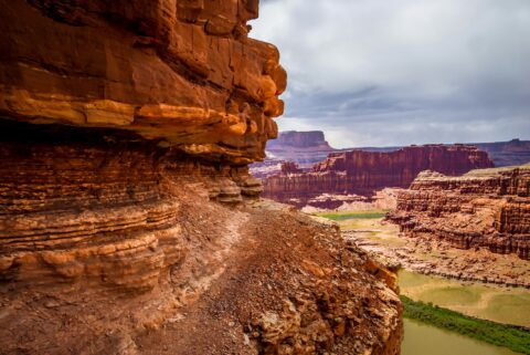 Narrow Walking Path At The End Of Chicken Corners Trail, Moab, UT