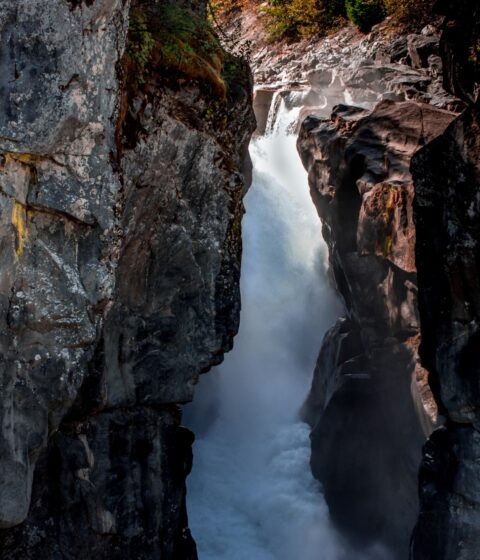 Close Look At Nairn Falls, BC
