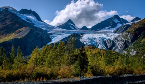 Closer Look At Worthington Glacier From Richardson Highway Towards Valdez, AK