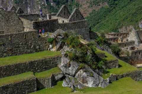 Detail From Machu Picchu Archaeological Site, Peru