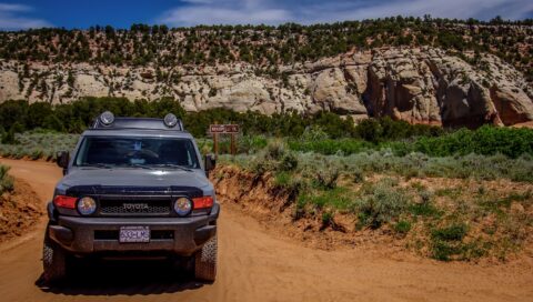 Driving On Onion Creek Trail I Reached Intersection With Kokopelli Trail On La Sal Mountains , Moab, UT