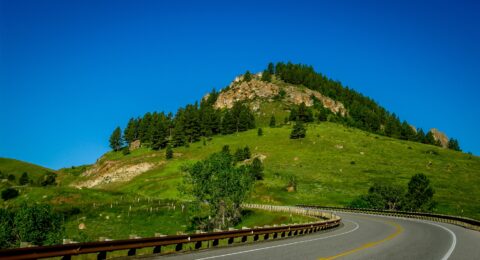 Driving Westbound From Devils Tower, On Scenic Byway 26, WY
