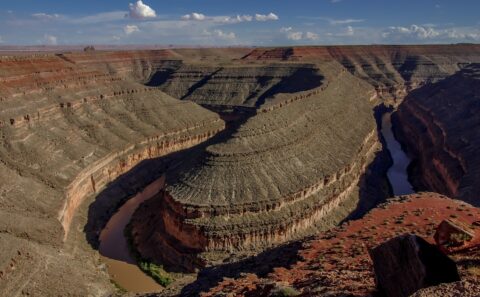 Easy To Access Scenic San Juan River Goosenecks In Goosenecks State Park, UT