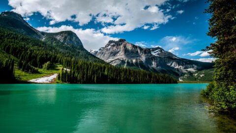 Emerald Lake And Michael Peak, Yoho National Park, BC