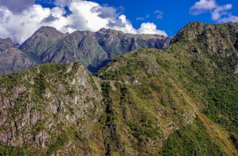 End Of Famous Trail To Machu Picchu Archeological Site, Peru