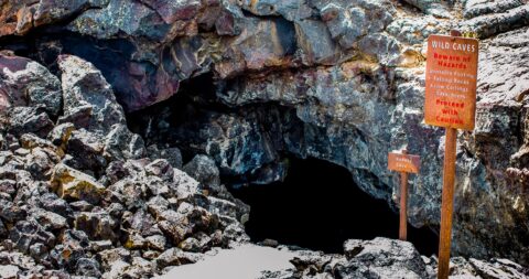 Entrance to the Beauty Cave, Craters Of The Moon National Monument, ID
