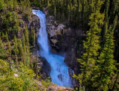 Falls Of The Pool Along The Trail To Berg Lake, Mount Robson Provincial Park, BC