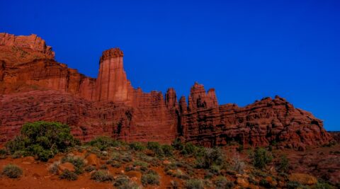 Fisher Towers At Sunset, Moab, UT