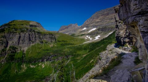 Hiking Highline Trail, Glacier National Park, MT